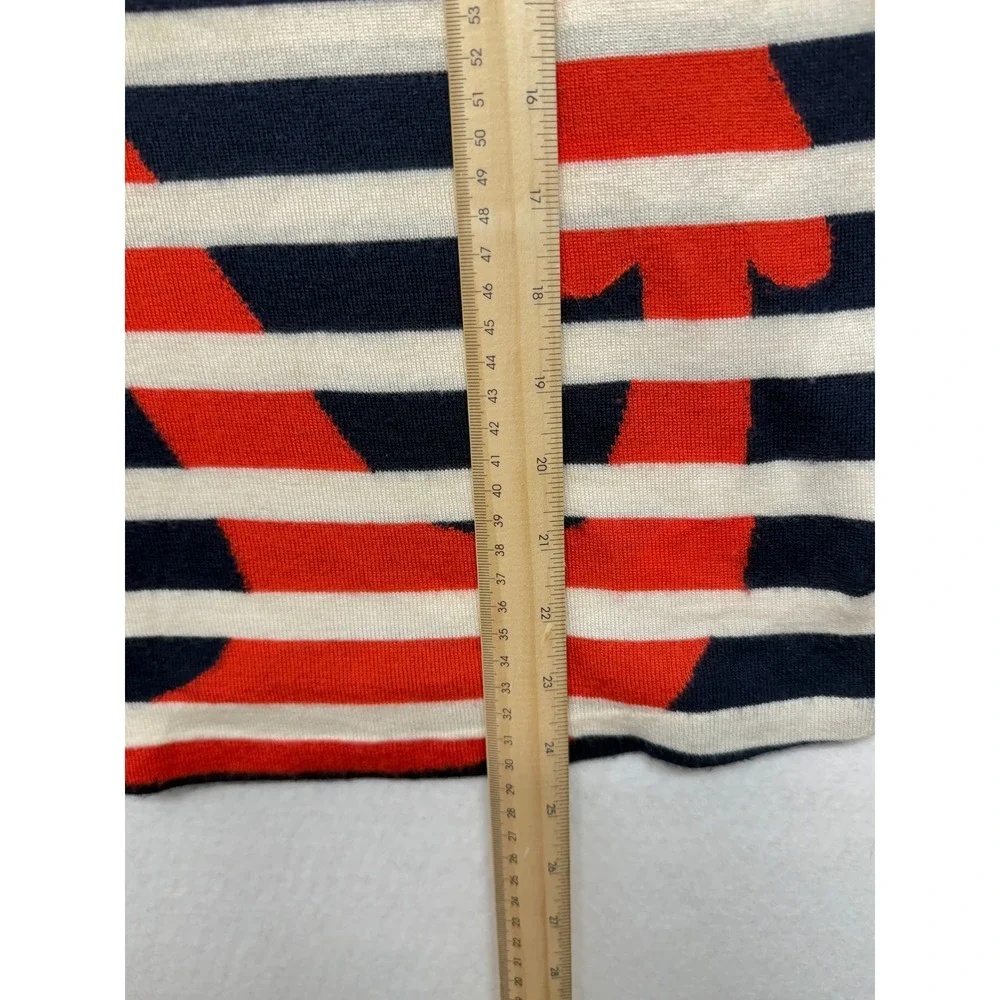 J.Crew Collection 100% Italian Cashmere Nautical Anchor Striped Sweater L